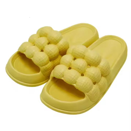 Female summer Lychee bubble outside wear non-slip bathroom bath couple thick bottoming home men’s cool slippers Indoor Slippers Image